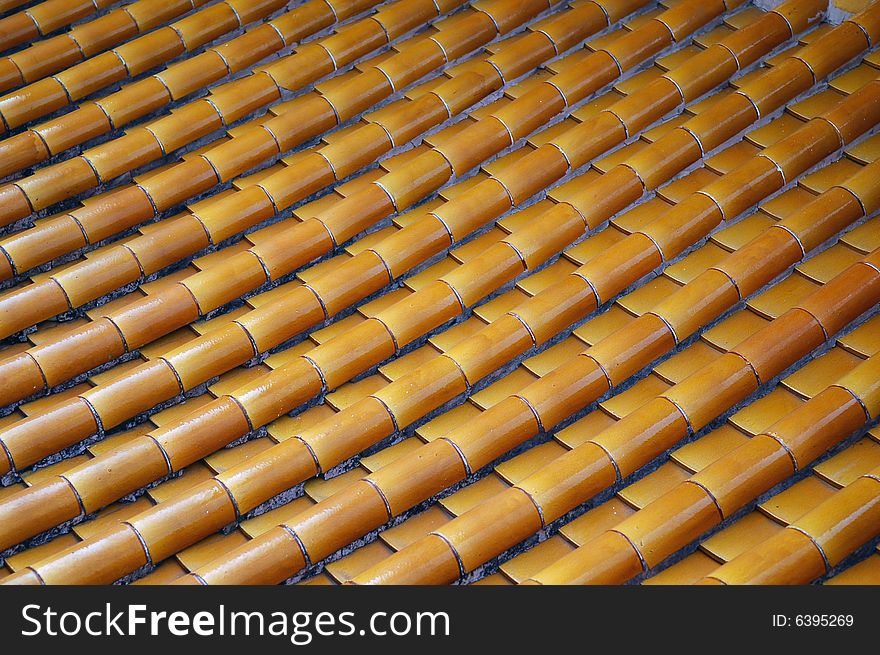 A view with tiles on the chinese ancient architecture roof. A view with tiles on the chinese ancient architecture roof