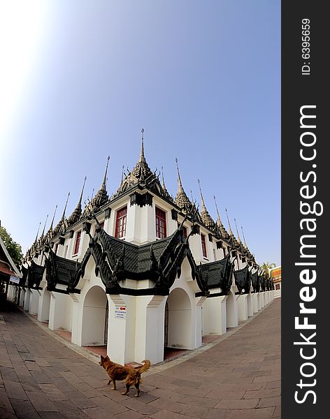 Black Beautiful Temple at Bangkok Thailand.