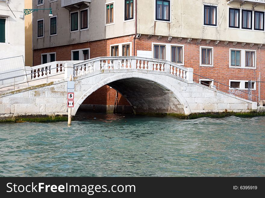 Bridge in Venice, Italy, along the Grand Canal