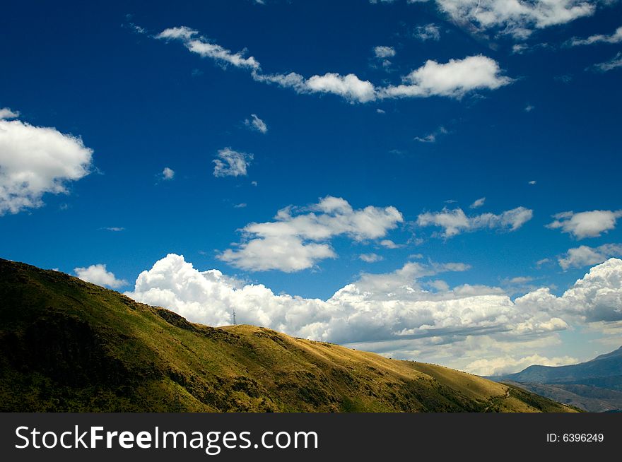 Beautiful scene of mountain and sky in the highland. Beautiful scene of mountain and sky in the highland