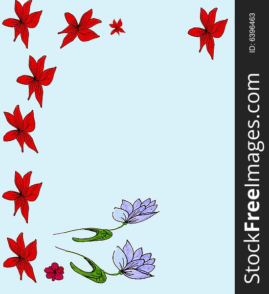 Purple And Red Flowers