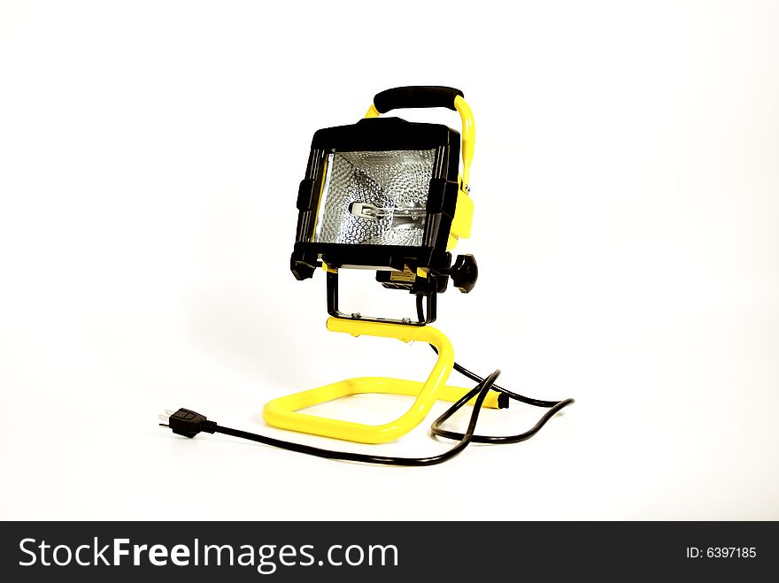 Yellow and black border industrial lamp of 500 watts to work on night