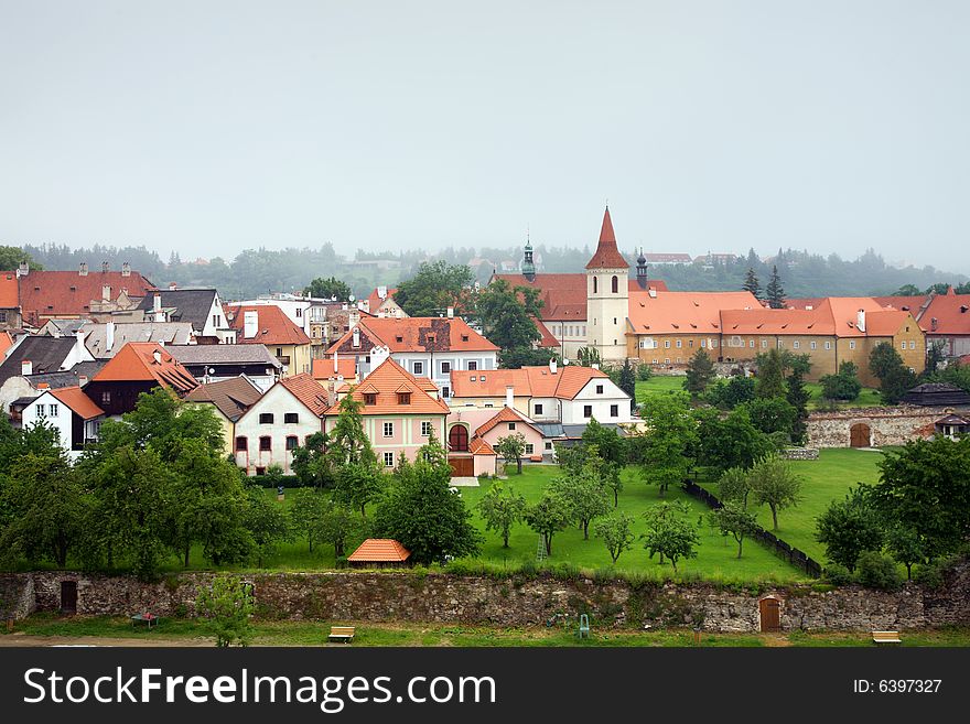 Cesky Krumlov historic city in south Bohemia