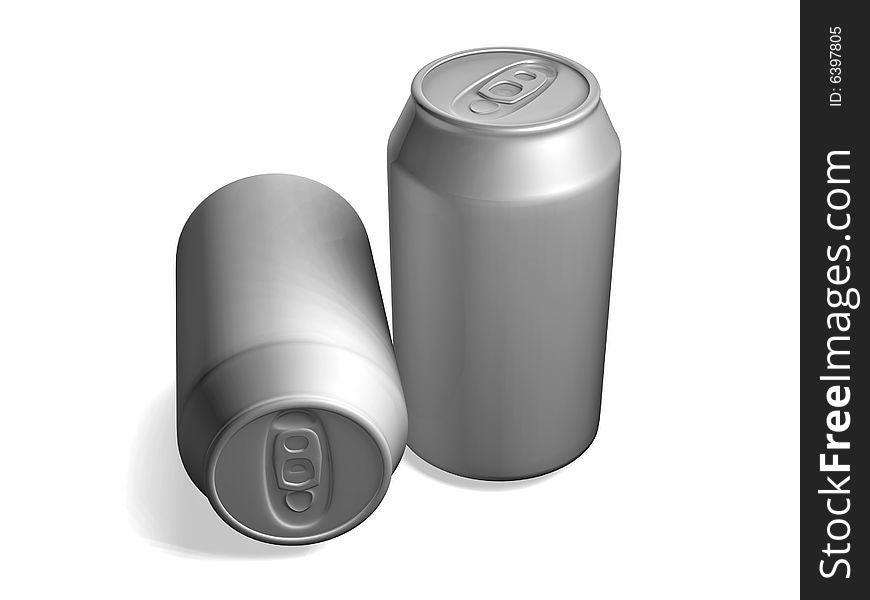 Illustrated 3d can for soft drink