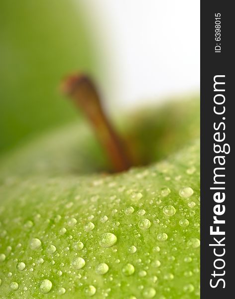 Green Apple On A White Background