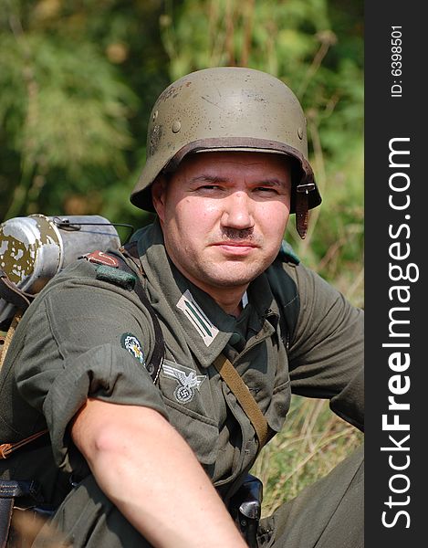 German soldier  WW2 reenacting