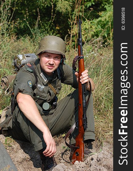 German Soldier  WW2 Reenacting