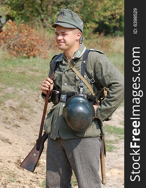 German soldier  WW2 reenacting