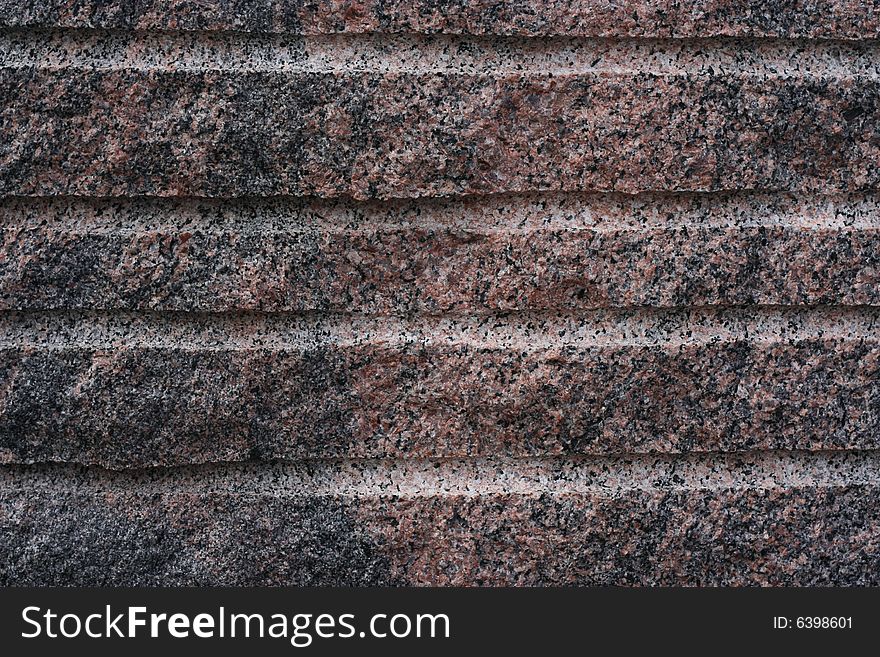 Granite red block with boreholes - to apply at background