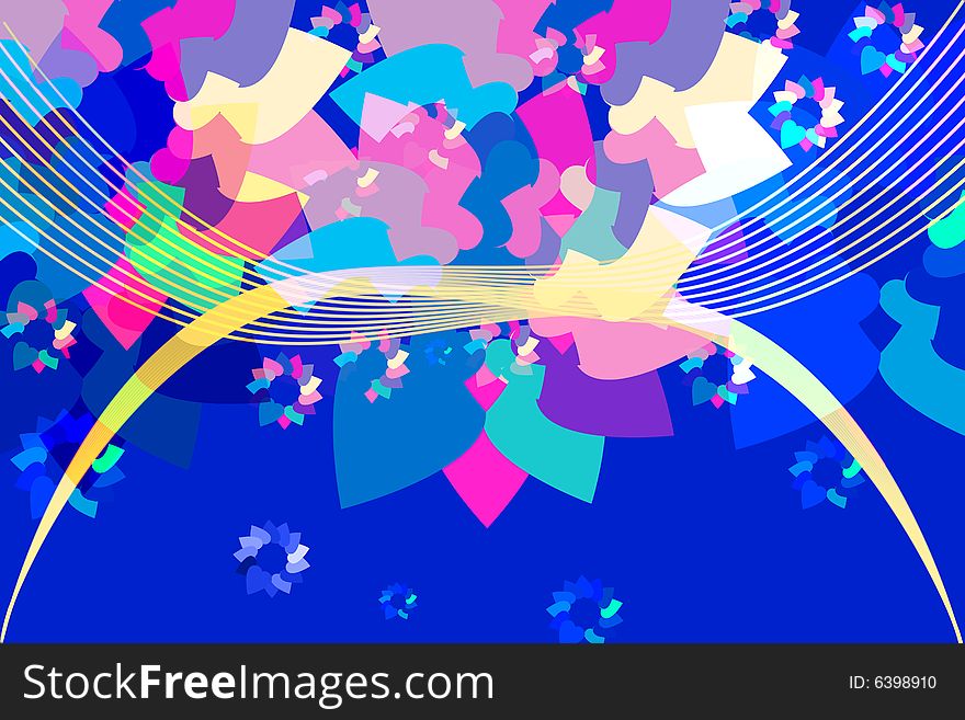 Abstract Valentine background designed by illustration