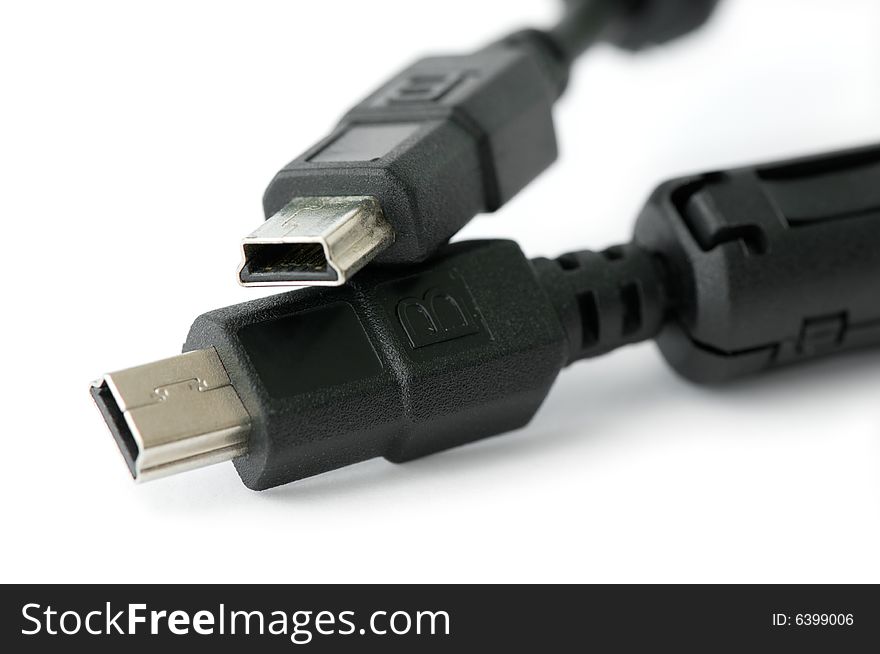 Usb plugs isolated against a white background. Usb plugs isolated against a white background