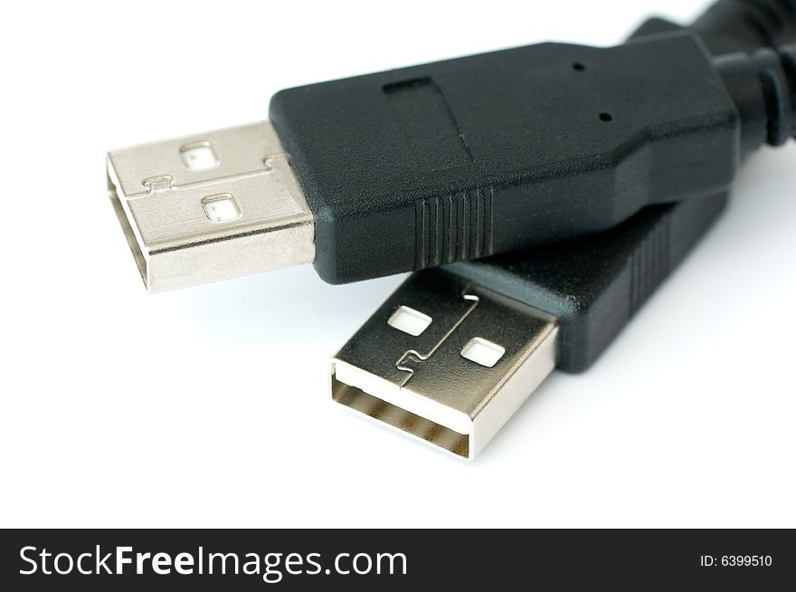 Usb plugs isolated against a white background. Usb plugs isolated against a white background