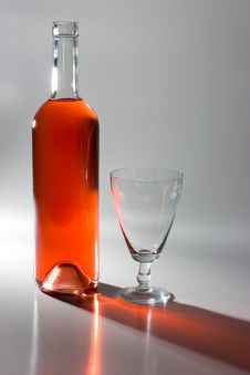 Opened Wine Bottle And Glass Stock Photo Opened Wine Bottle And Glass Stock Photo