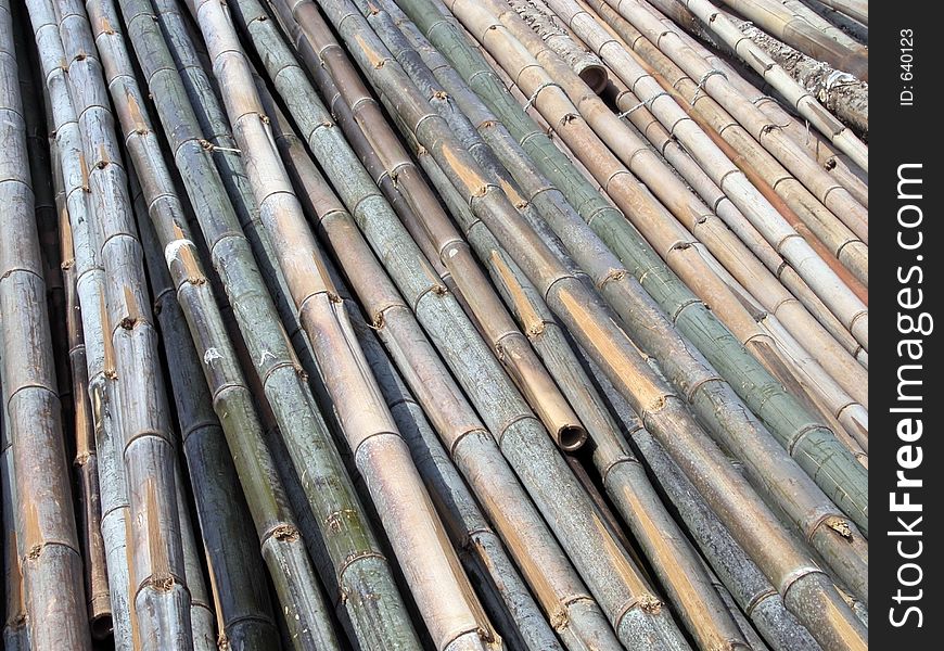 Bamboo girders detail. Bamboo girders detail