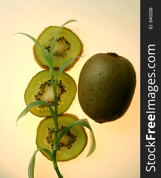 Kiwi Fruit on a background