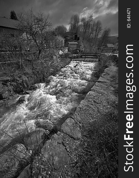 Wild river in the Black Forest,Germany