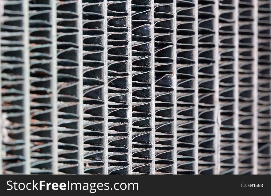 Macro of old radiator. Macro of old radiator