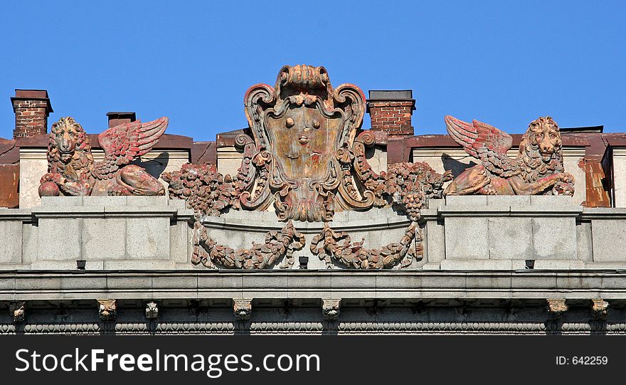 Bas-relief with winged lions