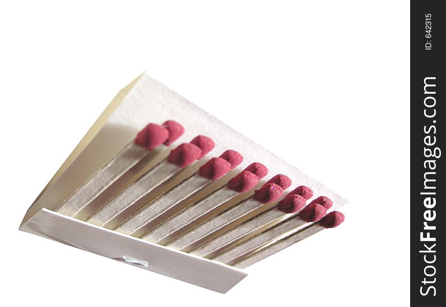 Book of matches isolated over a white background