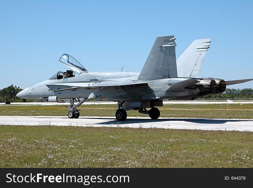 Photographed F18 fighter jet at an air show in Florida. Photographed F18 fighter jet at an air show in Florida.