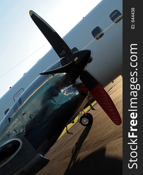 Airplane propeller silhouette