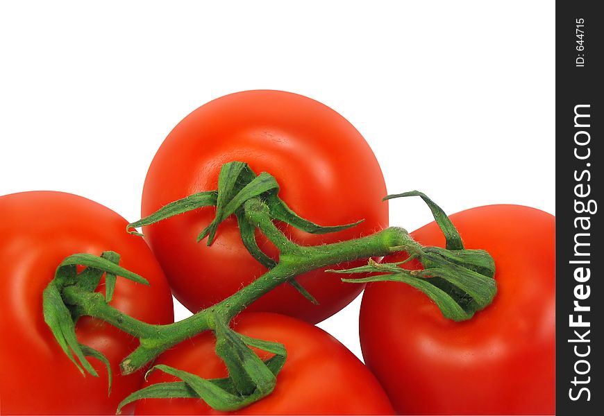 Tomatoes with clipping path