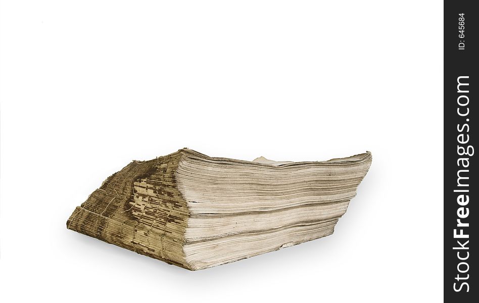 Old book in a white background