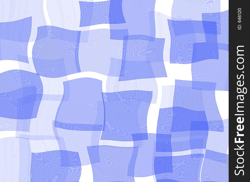Floating blue squares. Floating blue squares