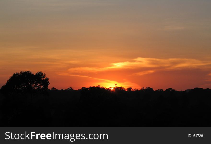 Magnificent red sunset in the Caribbean. Magnificent red sunset in the Caribbean