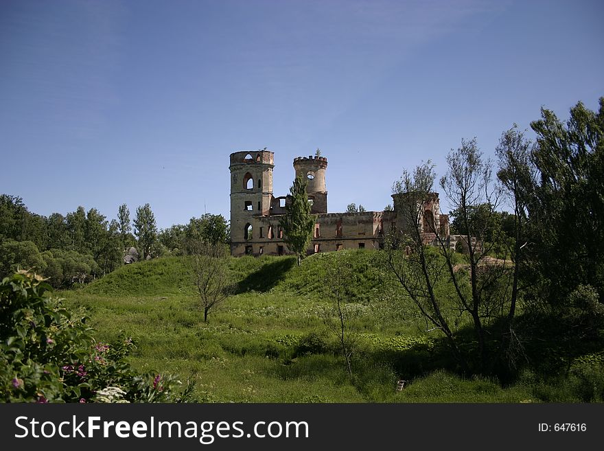 Pavlovsk. Saint-Peterburg. Castle ruins. Pavlovsk. Saint-Peterburg. Castle ruins