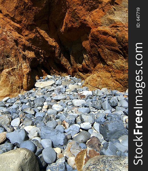 River rocks at a beach. River rocks at a beach