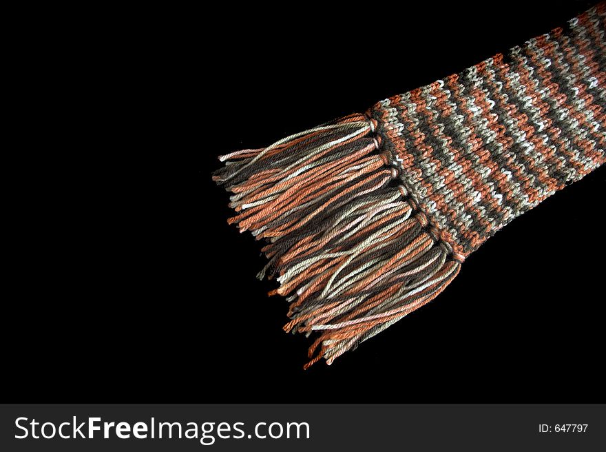 Scarf in a black background