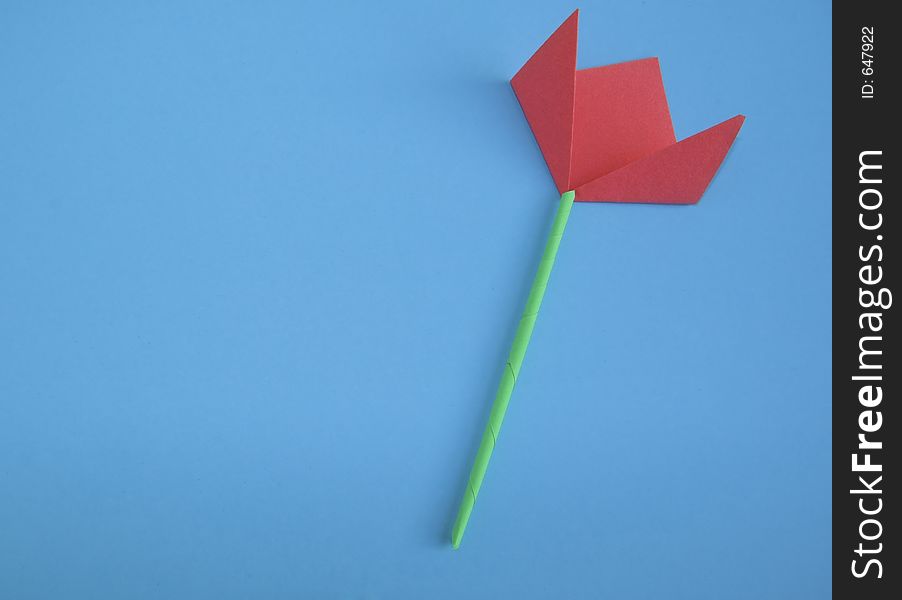 Tulip made with paper notes