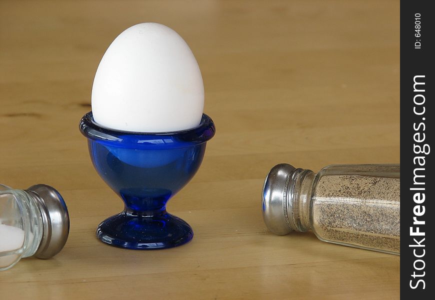 Egg with salt and pepper. Egg with salt and pepper