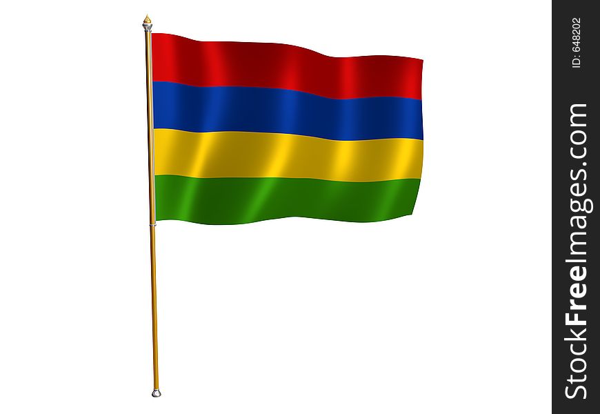 Mauritius silk flag