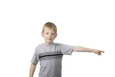 Pointing Boy Royalty Free Stock Images