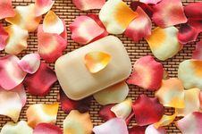 Soap And Flower Petals Stock Photography Soap And Flower Petals Stock Photography