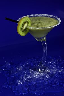 Green Cocktail With Kiwi Stock Photography Green Cocktail With Kiwi Stock Photography