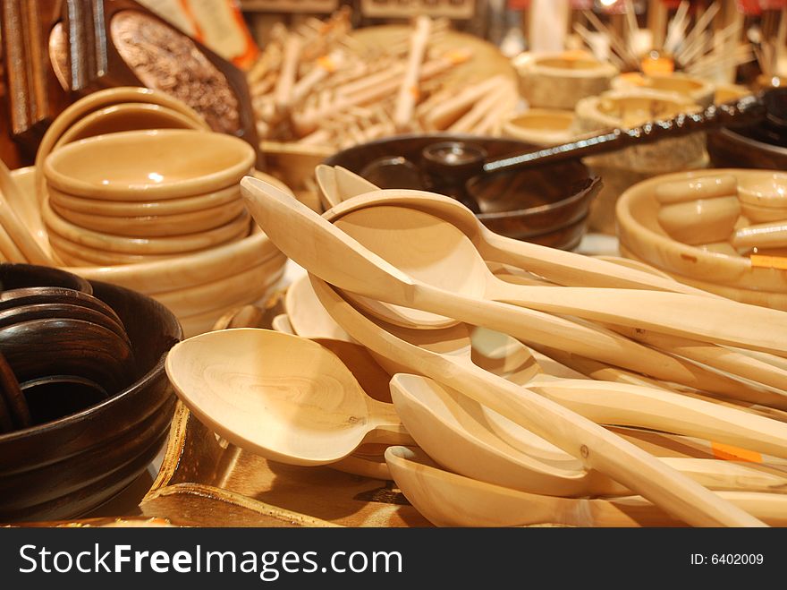 Handmade wooden spoon by craftsman