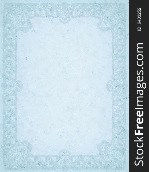 Ornamented Old Blue Paper