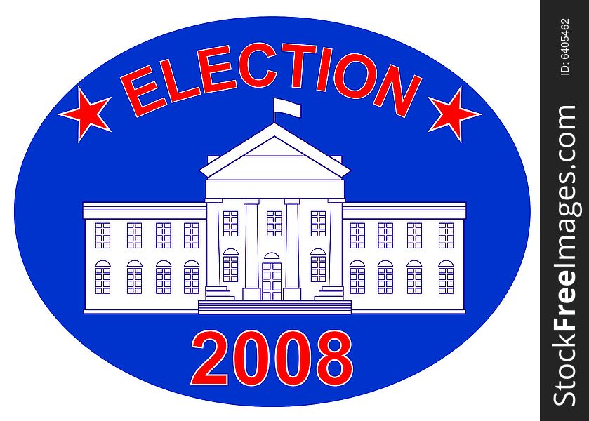 Vector art on US elections 2008 isolated on white. Vector art on US elections 2008 isolated on white
