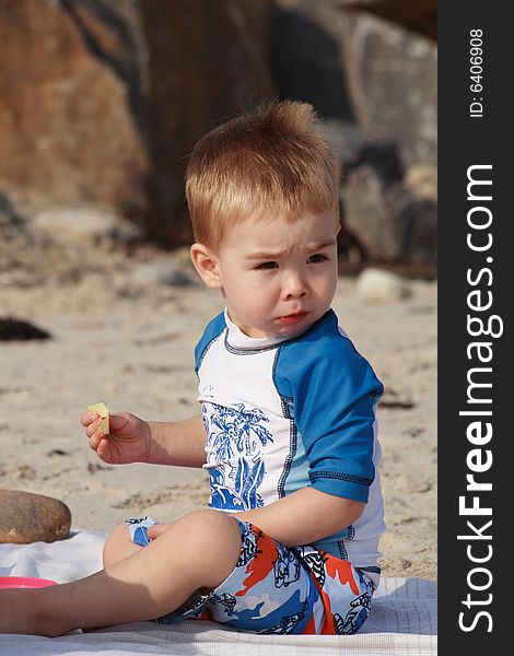 Toddler at the Beach