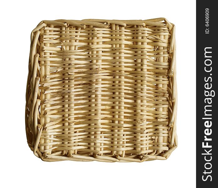 Basket bottom on a white background. Basket bottom on a white background