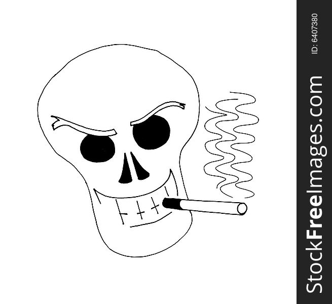 smoking skull