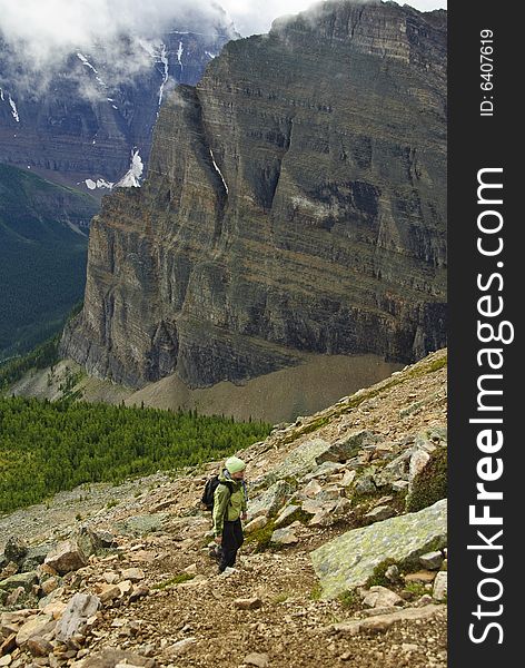 Hiking in the rockies, Alberta, Banff National Park, Canada