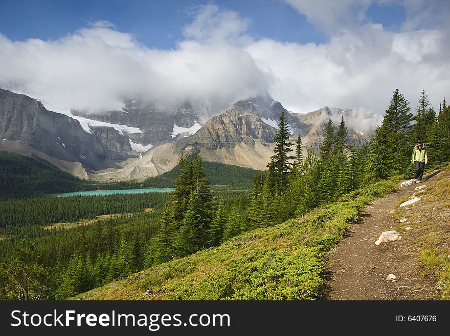 Hiking in the rockies, Alberta, Banff National Park, Canada