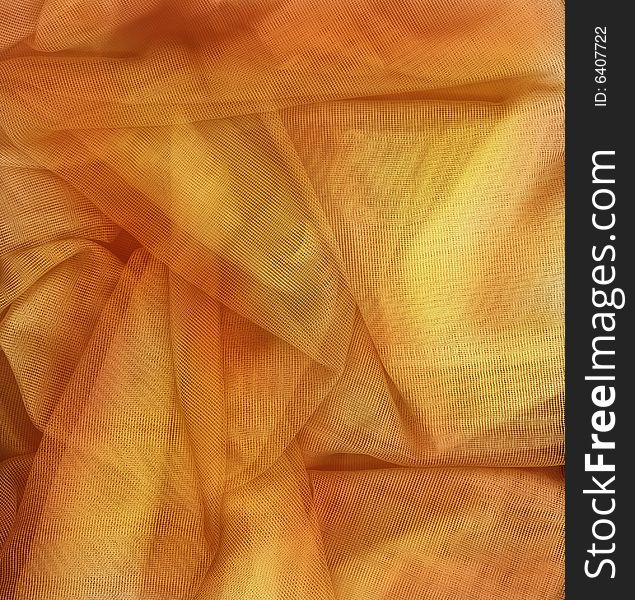 Orange Netting Fabric