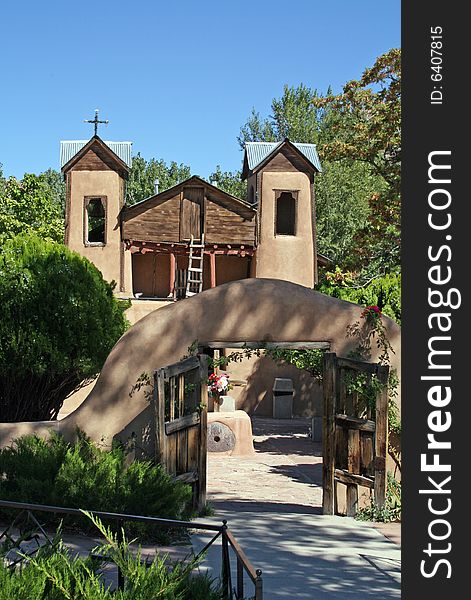 Old church near Santa Fe, New Mexico