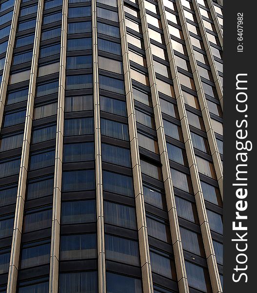 Close up of modern building with lots of windows