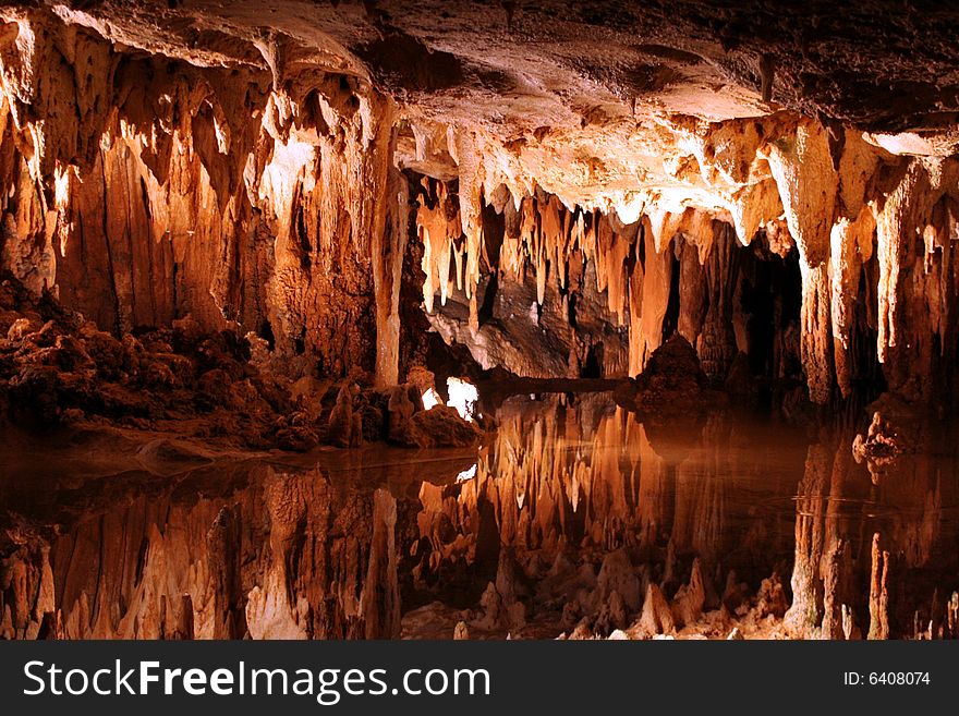 Beatueful caverns in virginia state